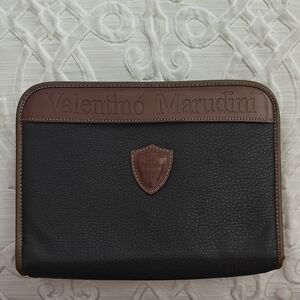 Vintage Valentino Maraduni Leather Clutch | Black | Classic Designer